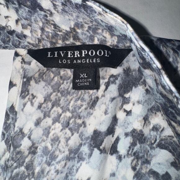 Liverpool Los Angeles Womens XL Top Maximalist Animal Snakeskin Print Multicolor - Picture 5 of 7